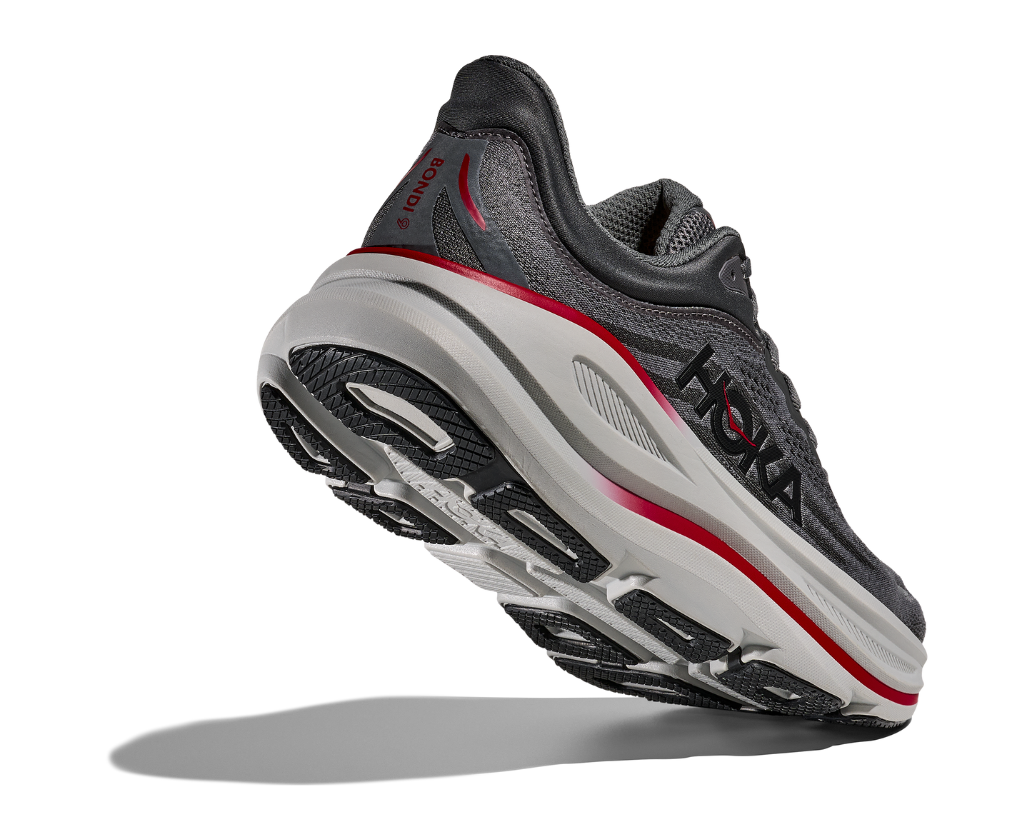 HOKA Mens BONDI 9 SATELLITE GREY / OUTER ORBIT 1162011-SRYT
