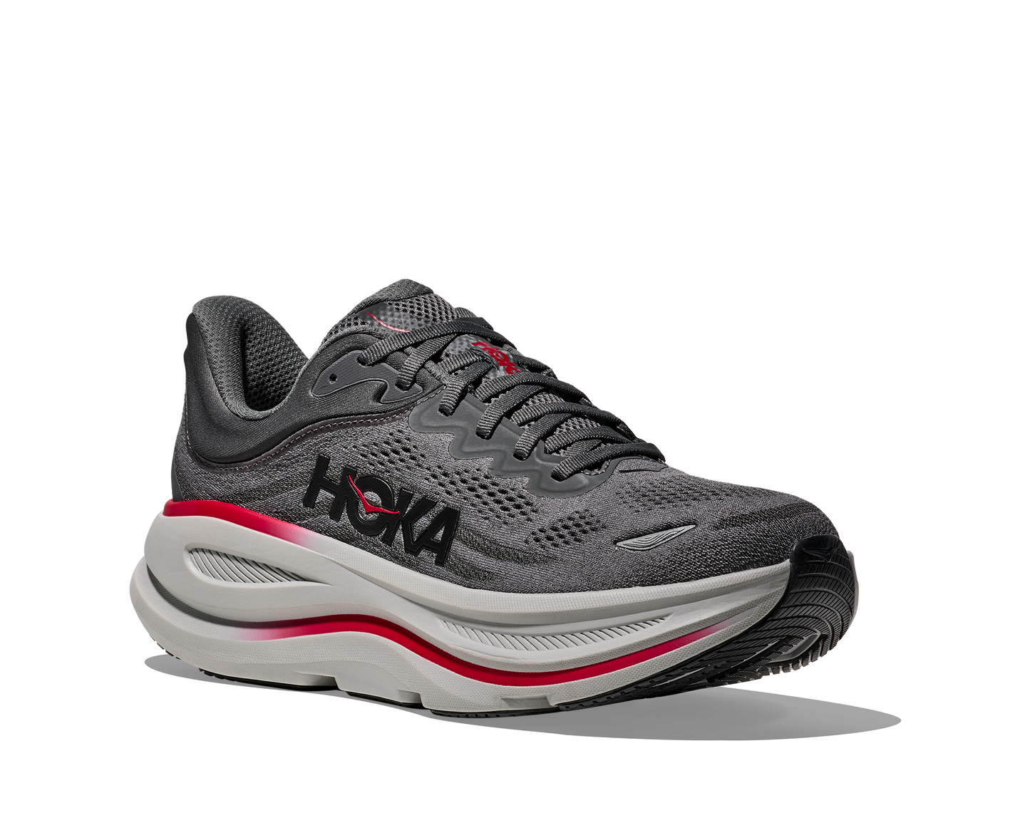 HOKA Mens BONDI 9 SATELLITE GREY / OUTER ORBIT 1162011-SRYT