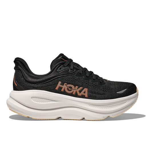 HOKA W BONDI 9  BLACK / ROSE GOLD 1162012-BRGL
