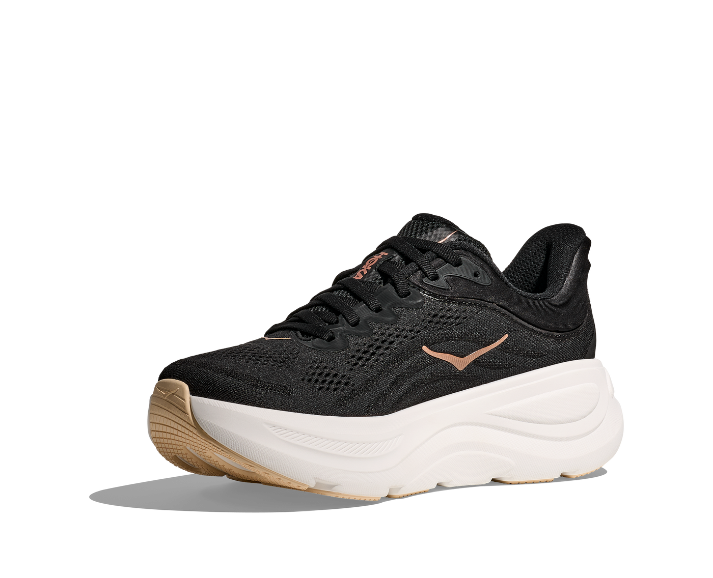 HOKA W BONDI 9  BLACK / ROSE GOLD 1162012-BRGL