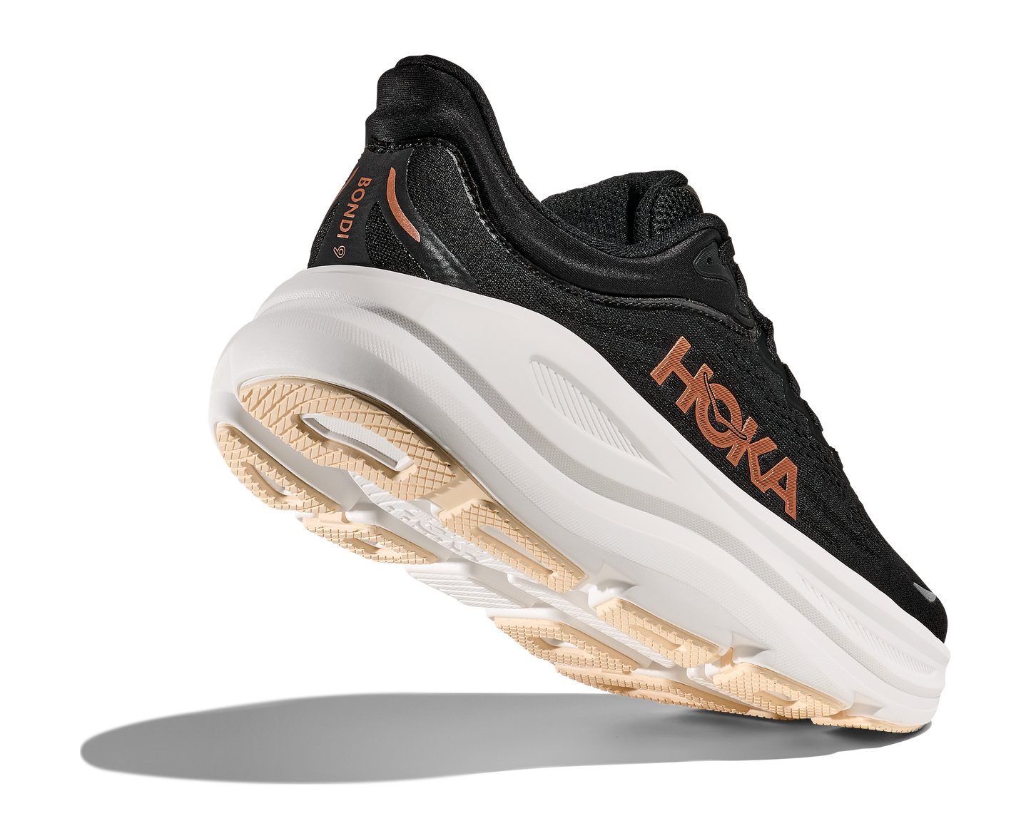 HOKA W BONDI 9  BLACK / ROSE GOLD 1162012-BRGL