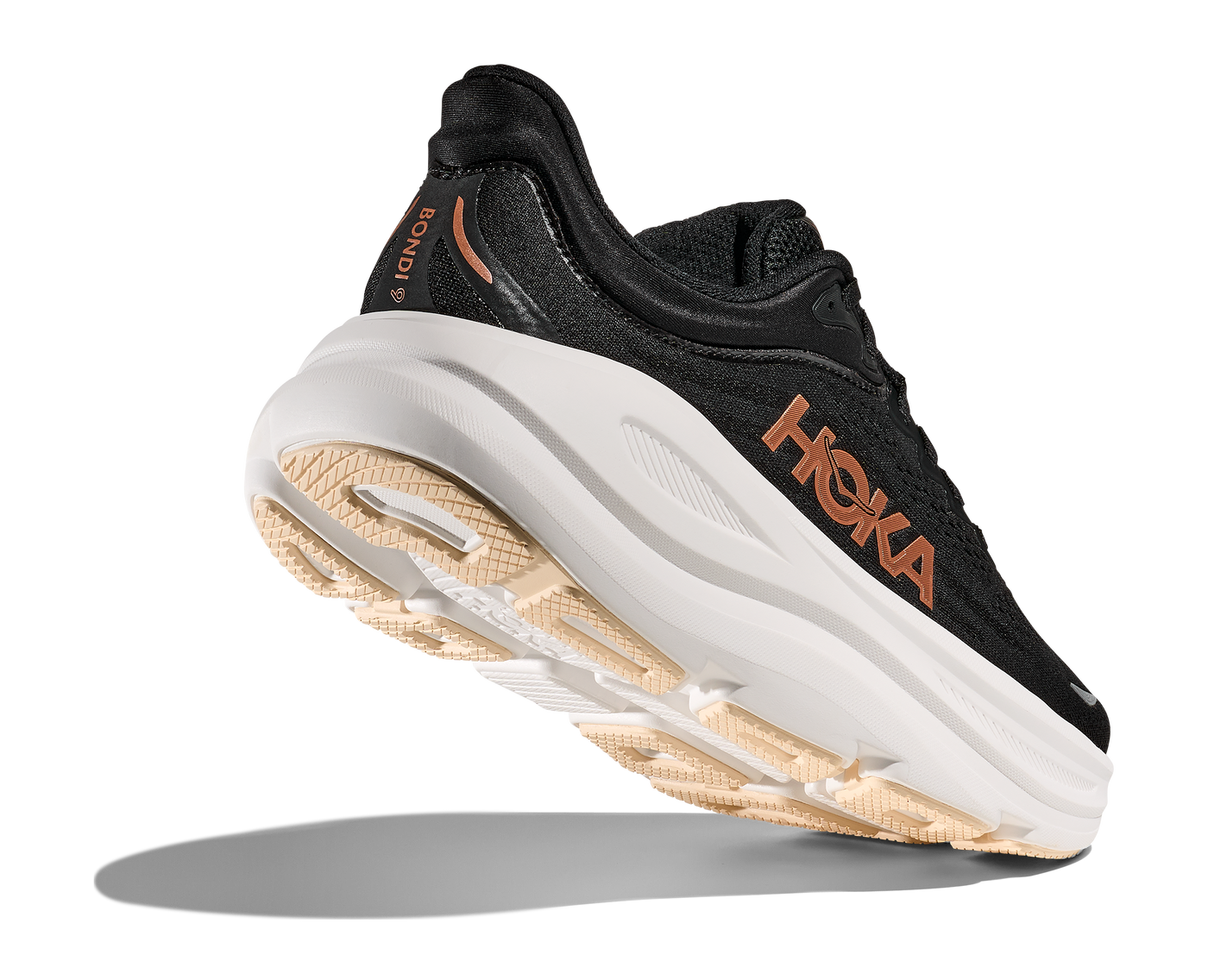 HOKA W BONDI 9  BLACK / ROSE GOLD 1162012-BRGL