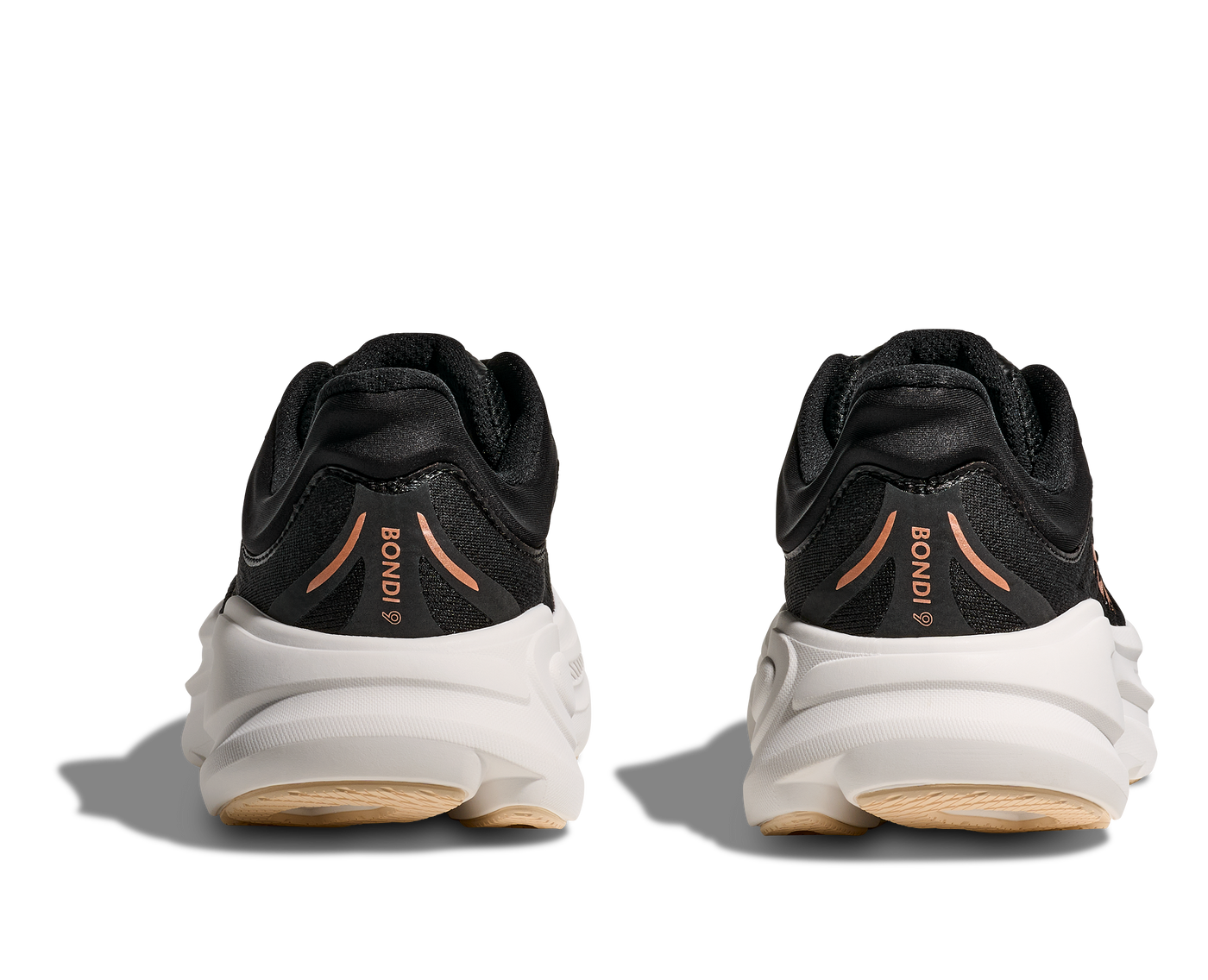 HOKA W BONDI 9  BLACK / ROSE GOLD 1162012-BRGL