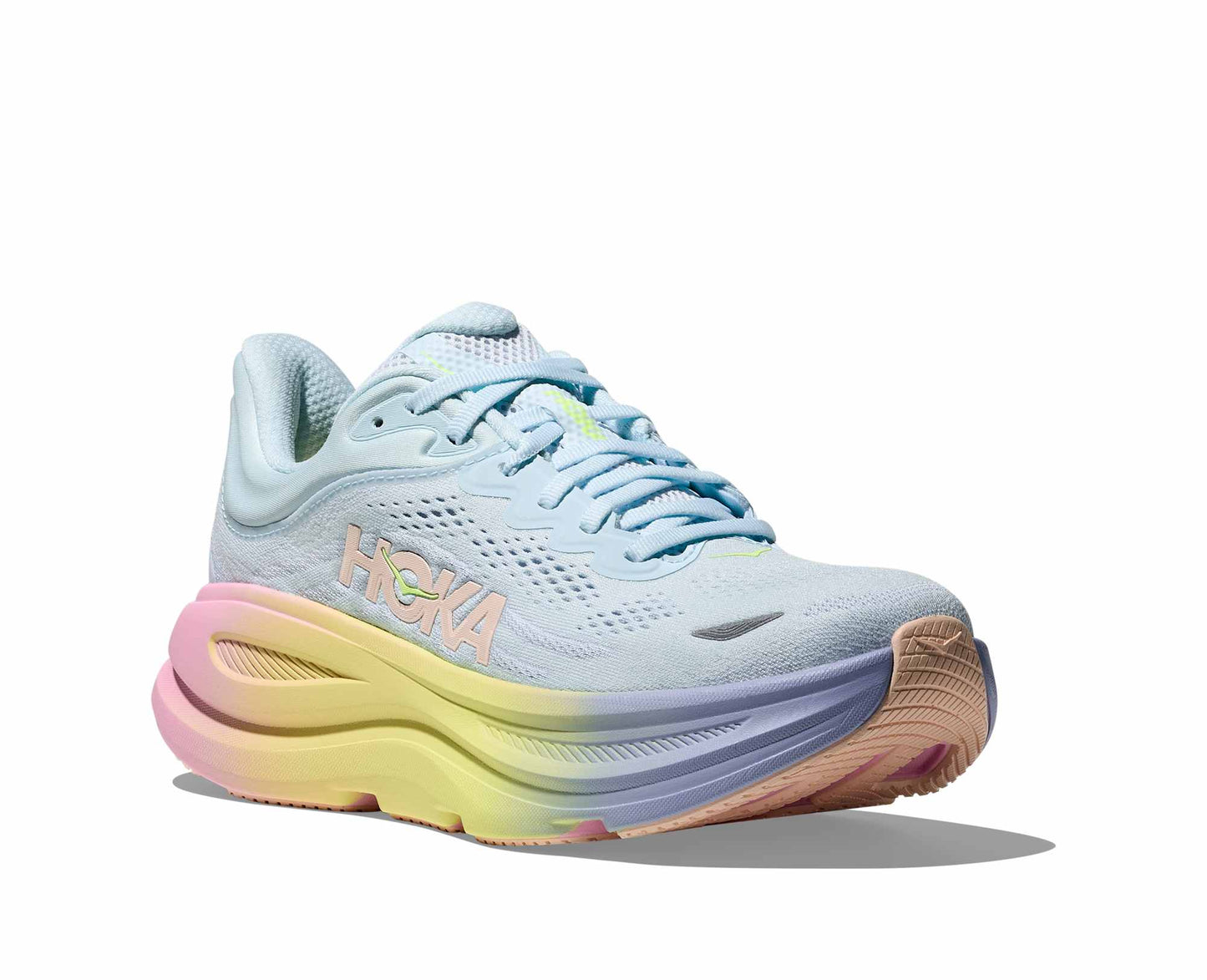 Hoka W Bondi 9 Color: GLIMMERING BLUE / OVERCAST Style: 1162012-GNGB