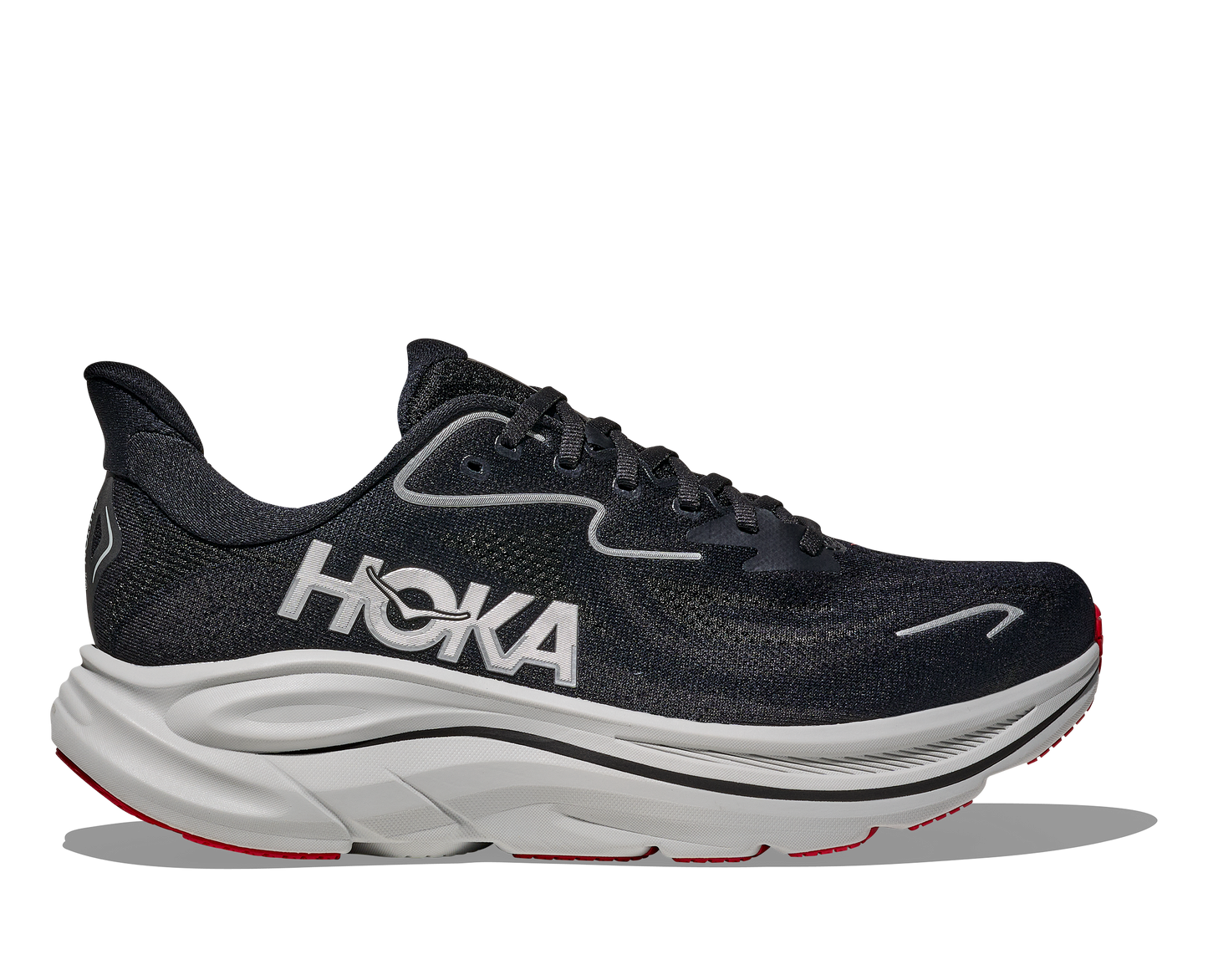 HOKA Clifton 10 black / silver 1162030-BKSV