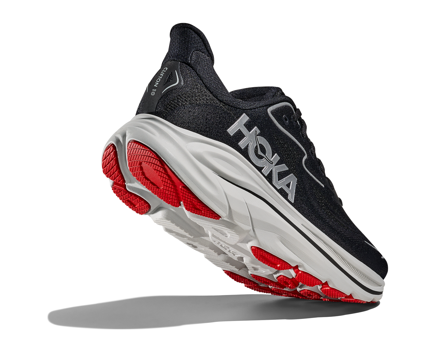 HOKA Clifton 10 black / silver 1162030-BKSV