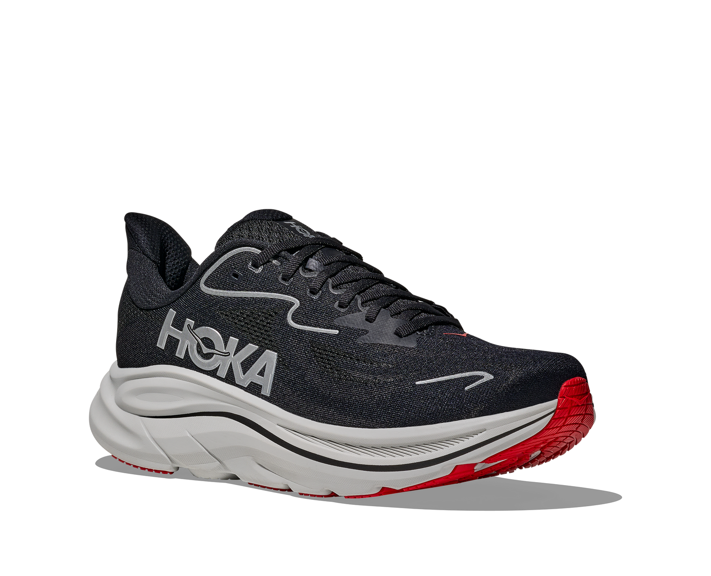 HOKA Clifton 10 black / silver 1162030-BKSV
