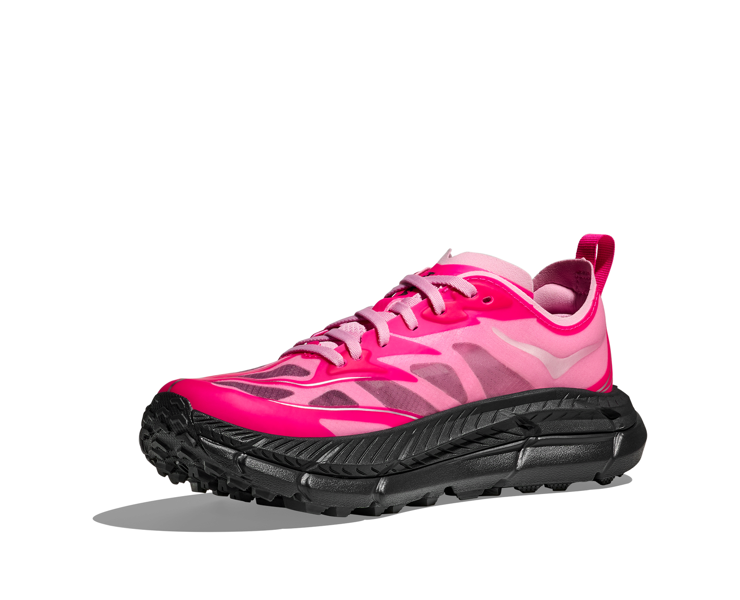 Hoka Mafate Speed 4 Lite Mens Shoes Color: Neon Dragonfruit/Black Style: 1168450-NDRG