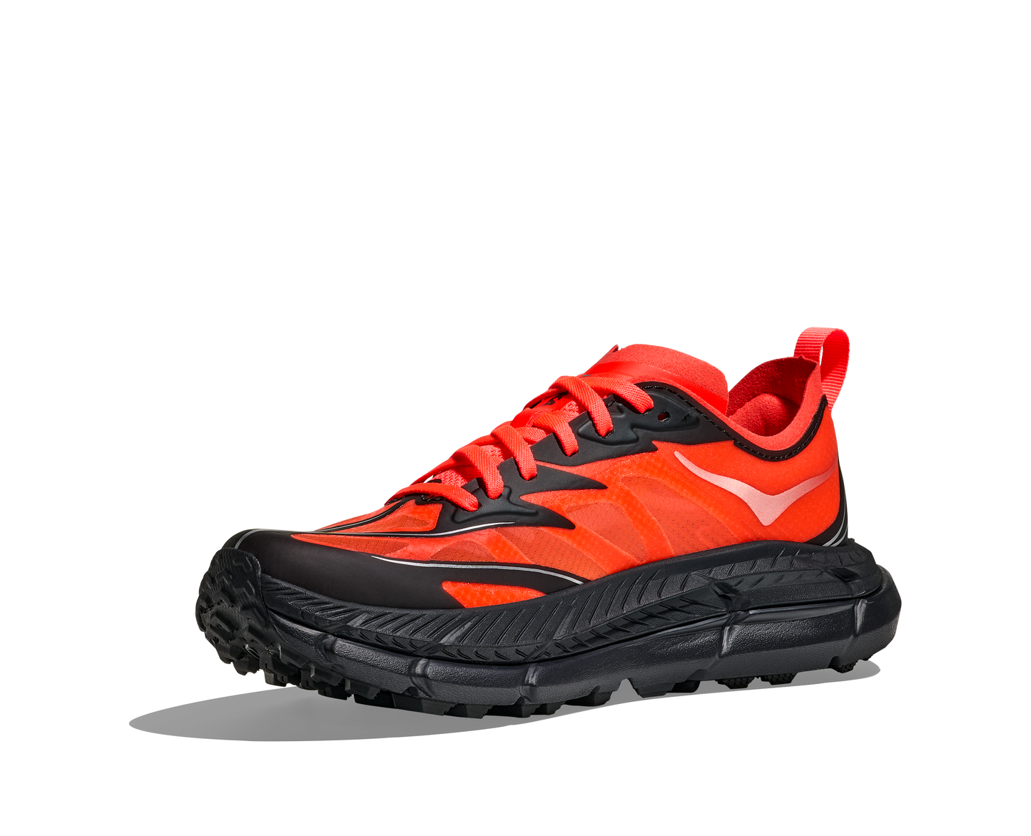 Hoka Mafate Speed 4 Lite Mens Shoes Color: Neon Flame/Black Style: 1168450-NLMB