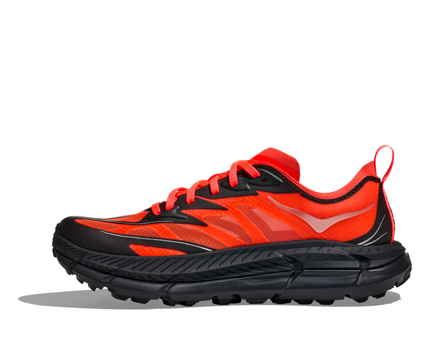 Hoka Mafate Speed 4 Lite Mens Shoes Color: Neon Flame/Black Style: 1168450-NLMB
