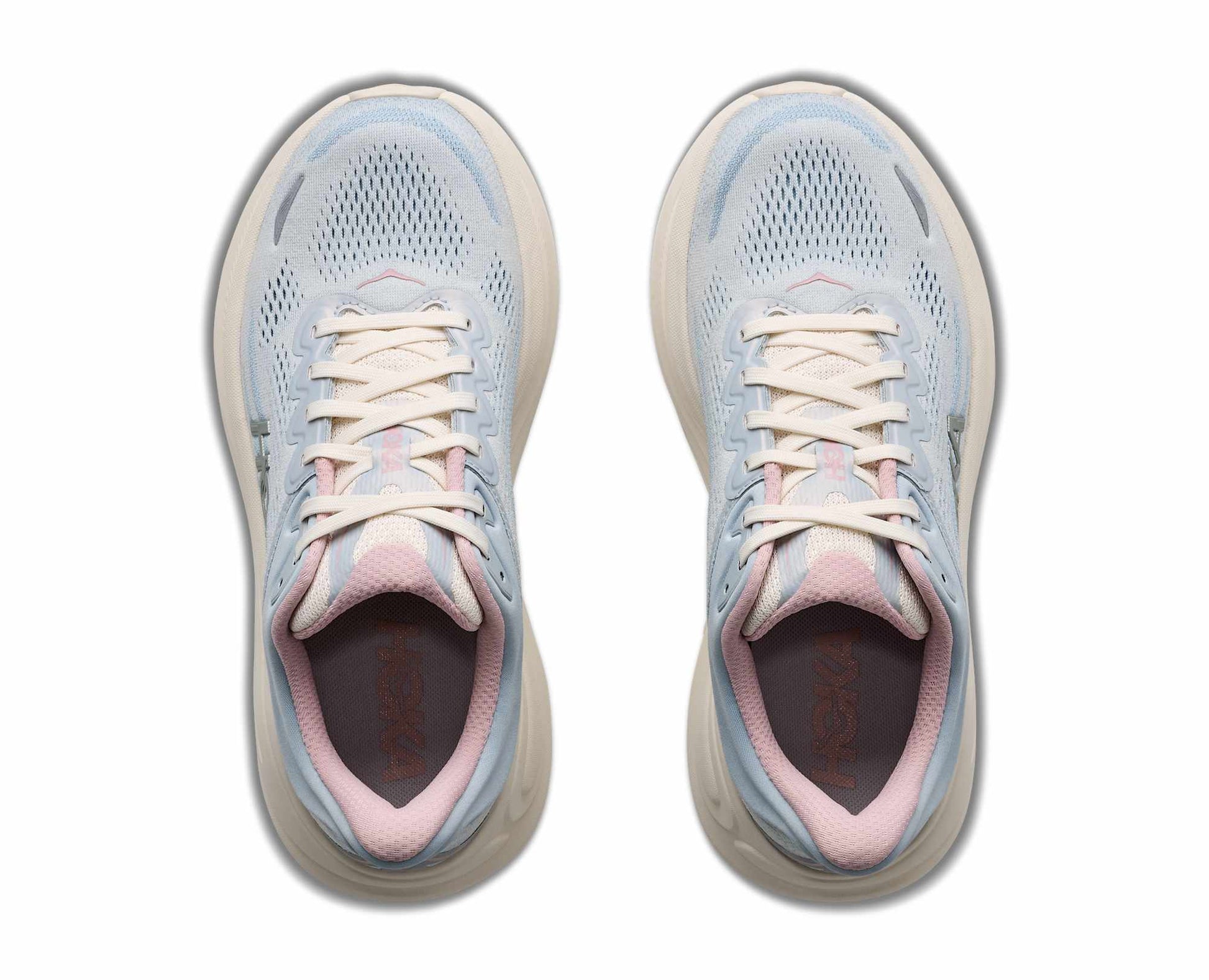 HOKA Bondi 9 GLM Women's Shoes Color: Alabaster / Mineral Blue Style: 1179195-ATRM
