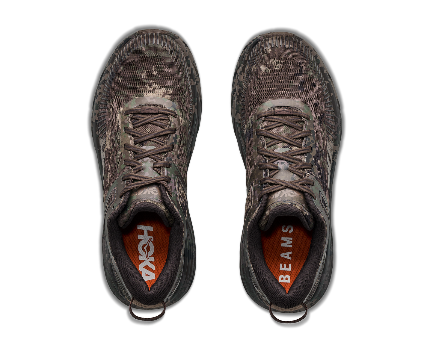 HOKA Bondi 7 x BEAMS Unisex Shoes Color: Chestnut/Black Bean Style: 1183211-CCKB