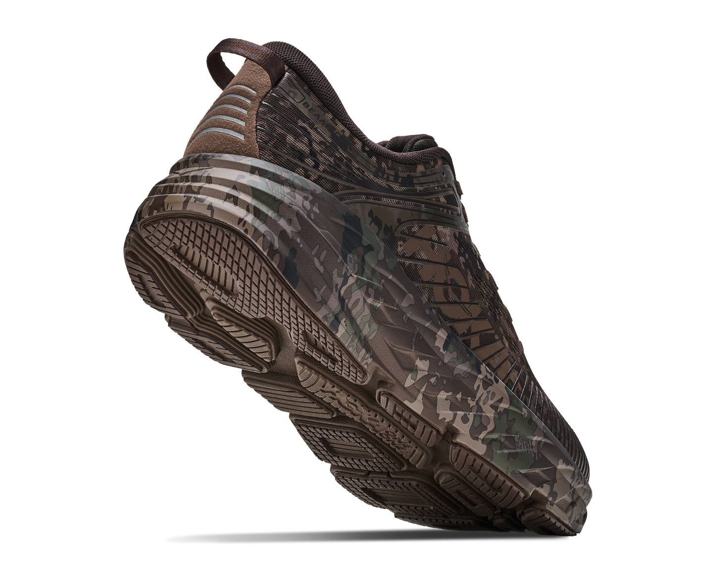 HOKA Bondi 7 x BEAMS Unisex Shoes Color: Chestnut/Black Bean Style: 1183211-CCKB