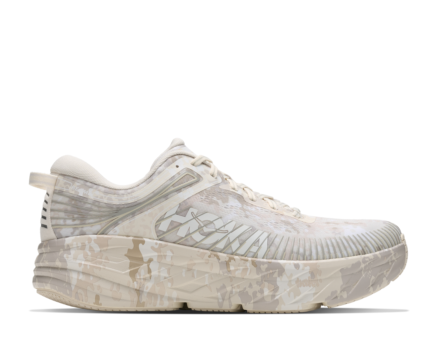 HOKA Bondi 7 x BEAMS Unisex Shoes Color: Turtledove/Tidal Foam Style: 1183211-TLF