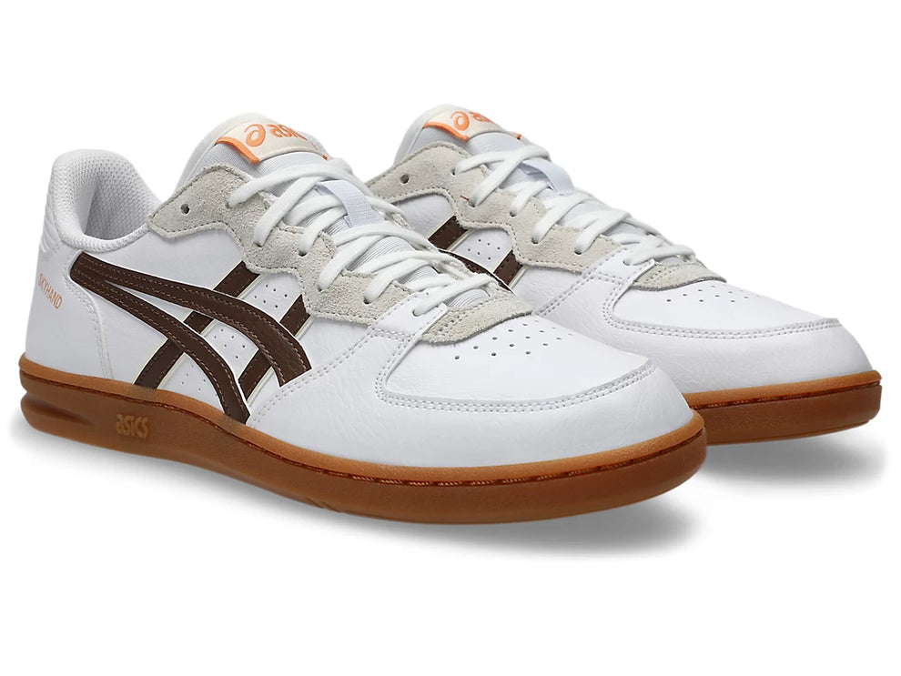ASICS SKYHAND OG White/Mahogany 1203A451-108 – Shoe Gallery Inc