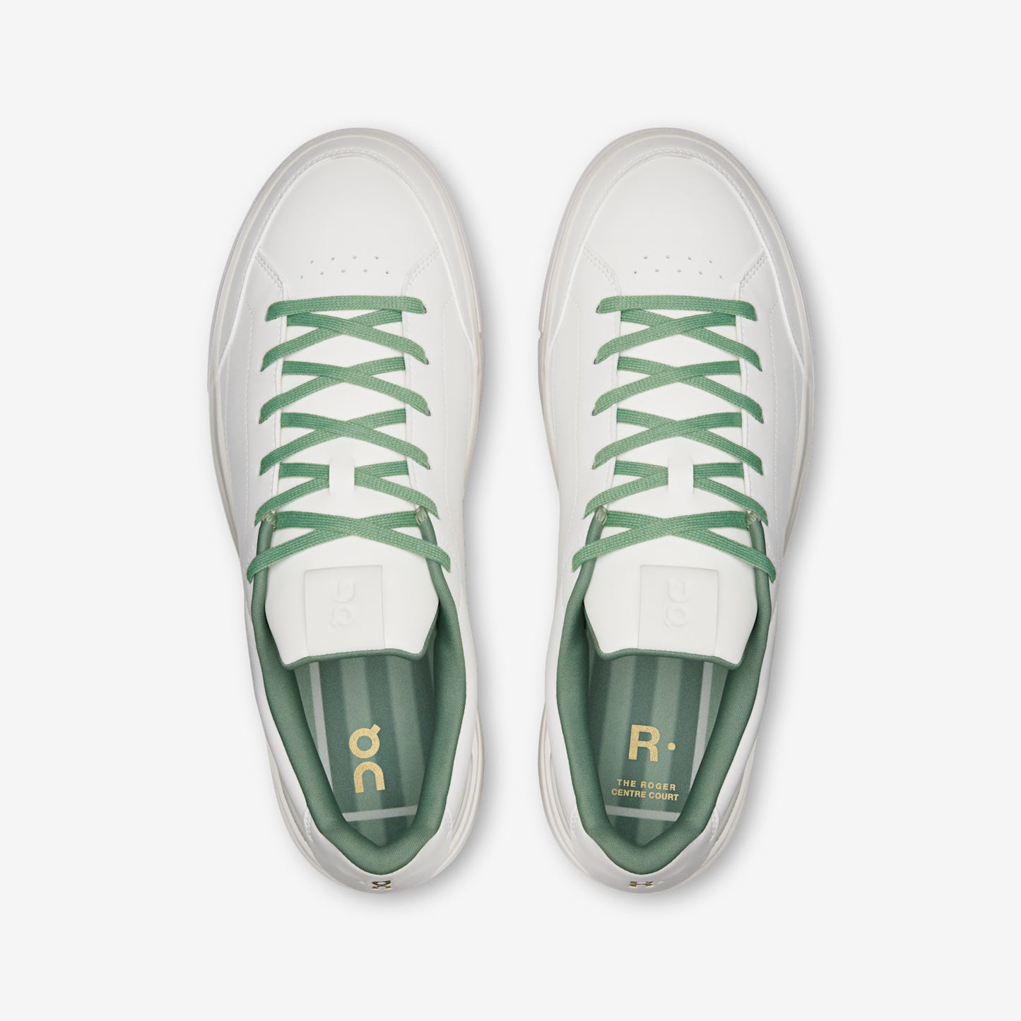 On THE ROGER Centre Court Men's Shoes Color: Ivory | Fern Style: 3MG10486046
