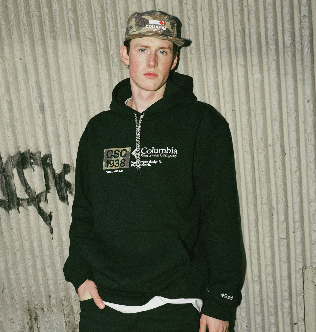 COLUMBIA V1 5 PANEL HAT BRITISH TAN DUCK CAMO 2176211265