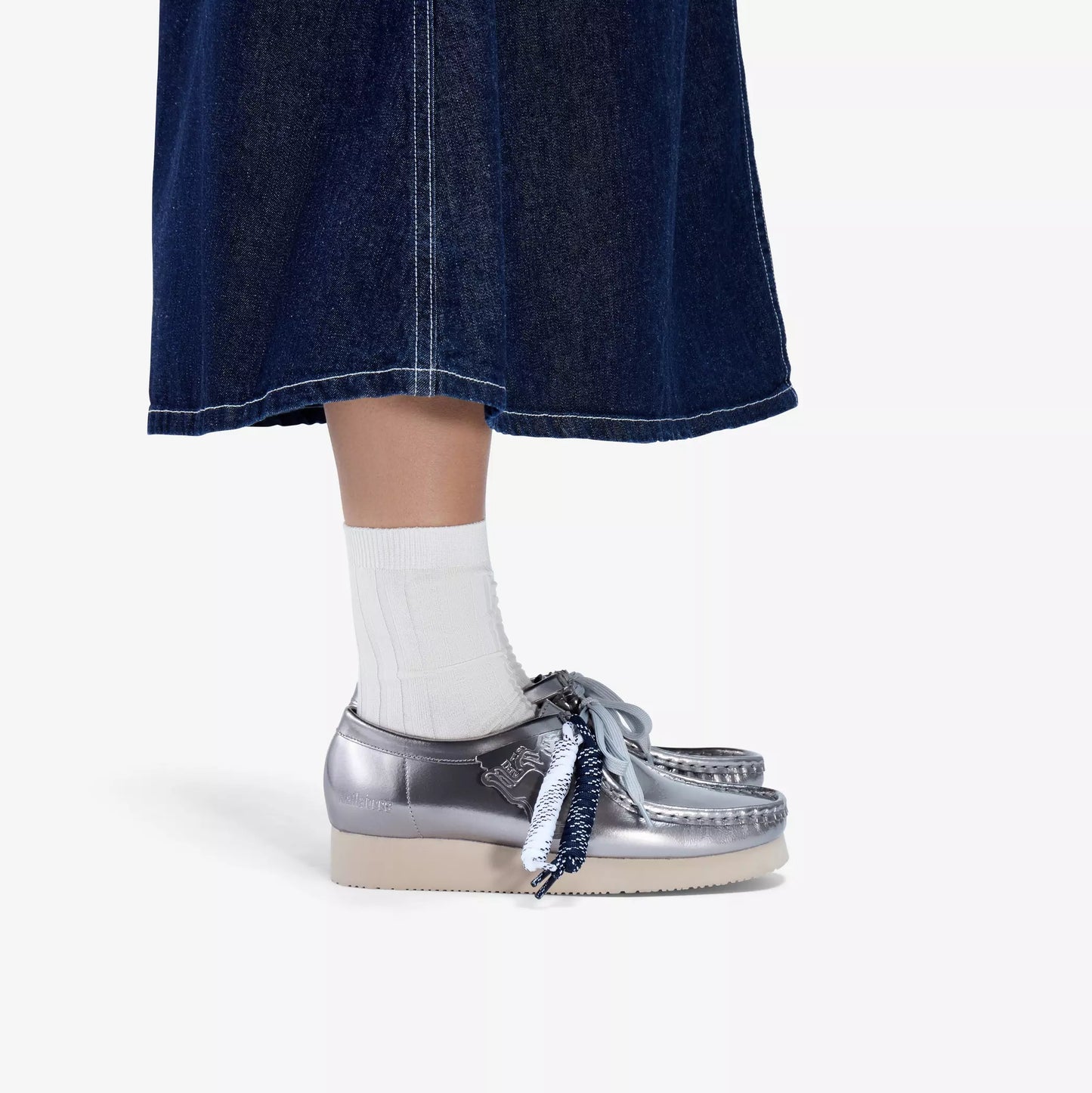 Clarks Wallabee WOMAN Silver Patent Style: 26186506