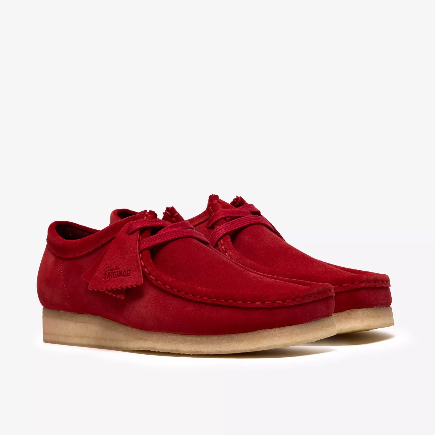 Clarks Wallabee Mens Shoes Color: Deep Red Suede Style: 26186772