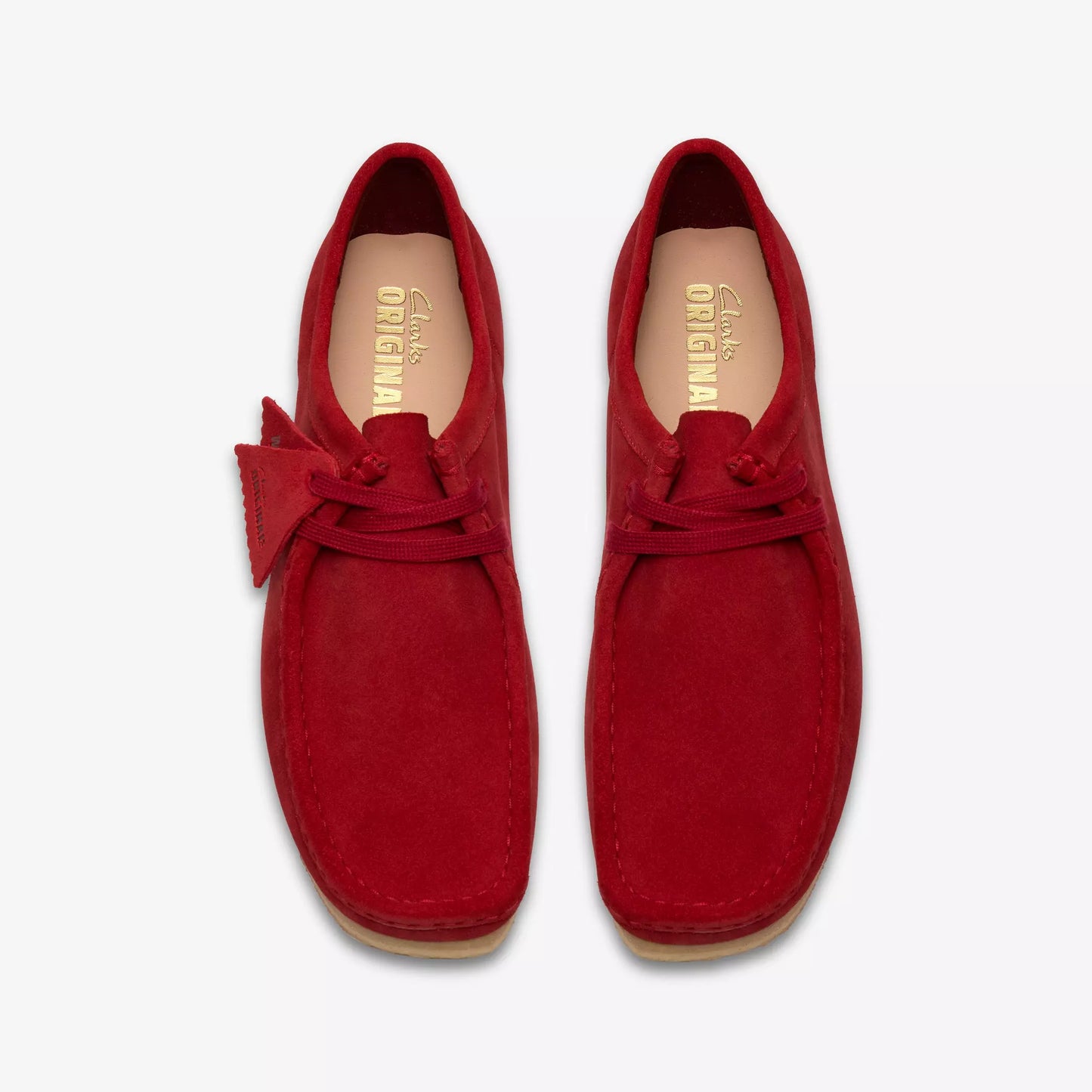 Clarks Wallabee Mens Shoes Color: Deep Red Suede Style: 26186772