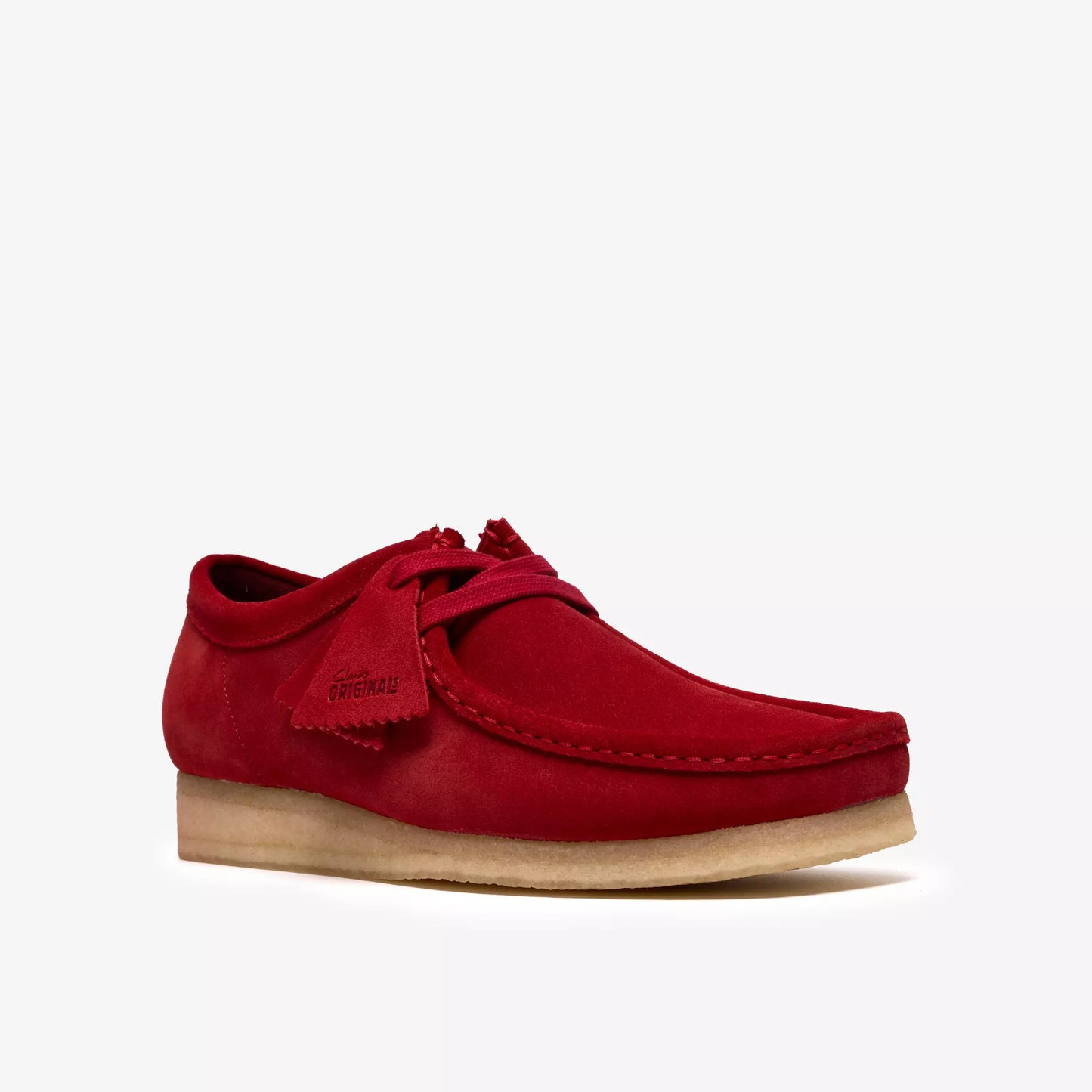 Clarks Wallabee Mens Shoes Color: Deep Red Suede Style: 26186772