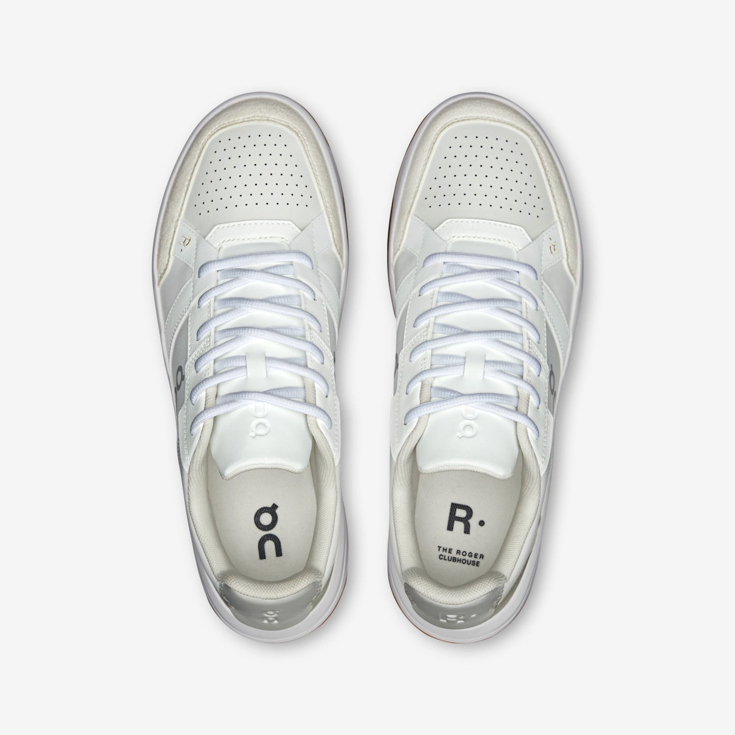 On THE ROGER Clubhouse Men's Shoes Color: White | Ivory Style: 3MF10540924