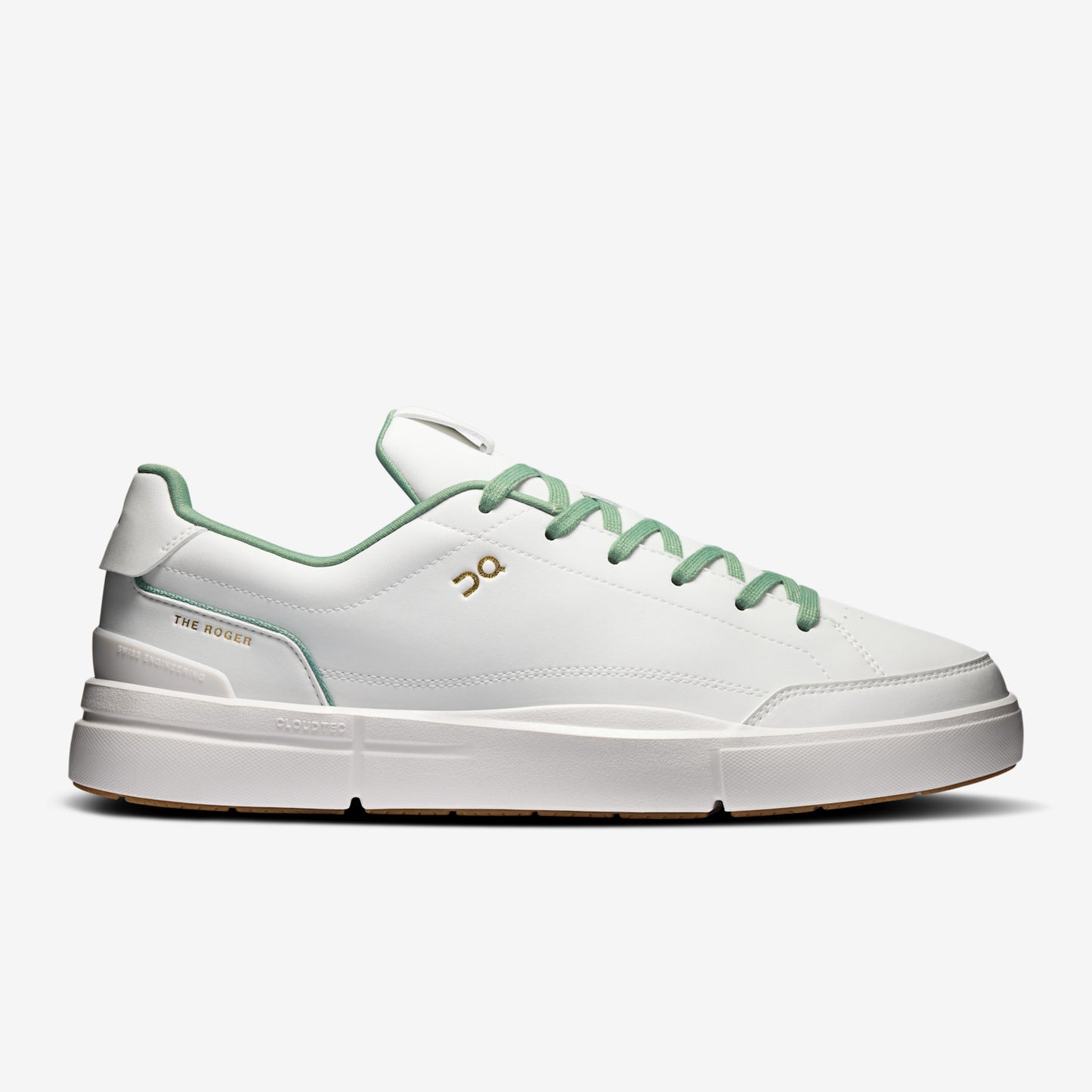 On THE ROGER Centre Court Men's Shoes Color: Ivory | Fern Style: 3MG10486046