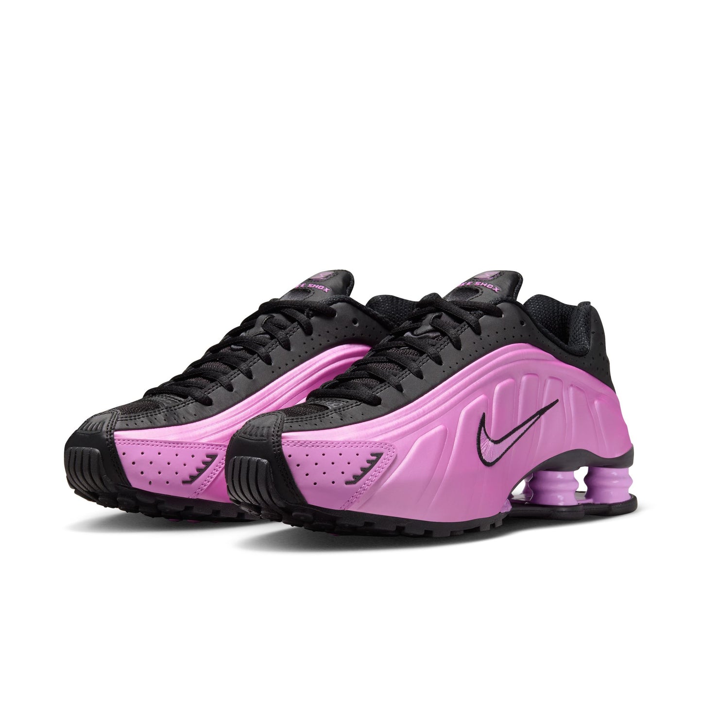 Nike Women's Shox R4 Color: BLACK/LT MAGENTA-BLACK Style: AR3565-014
