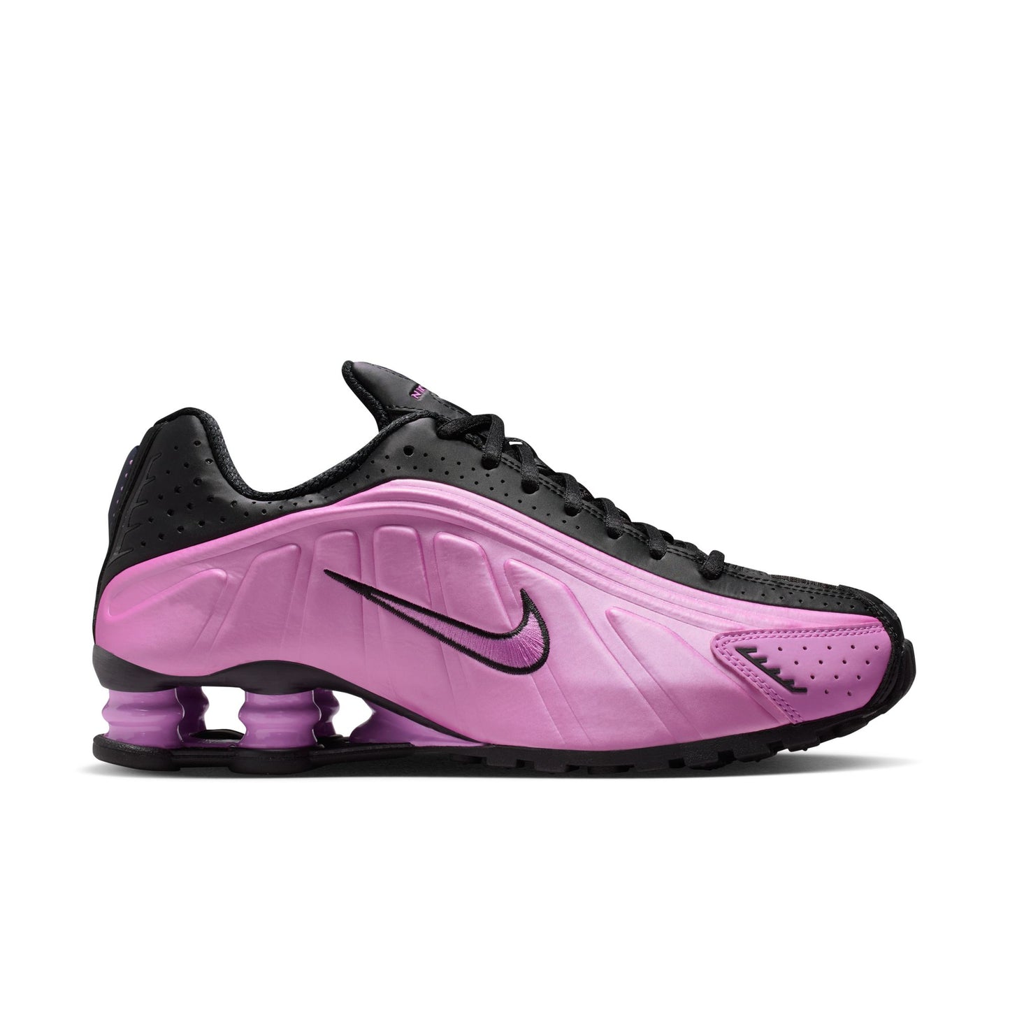 Nike Women's Shox R4 Color: BLACK/LT MAGENTA-BLACK Style: AR3565-014