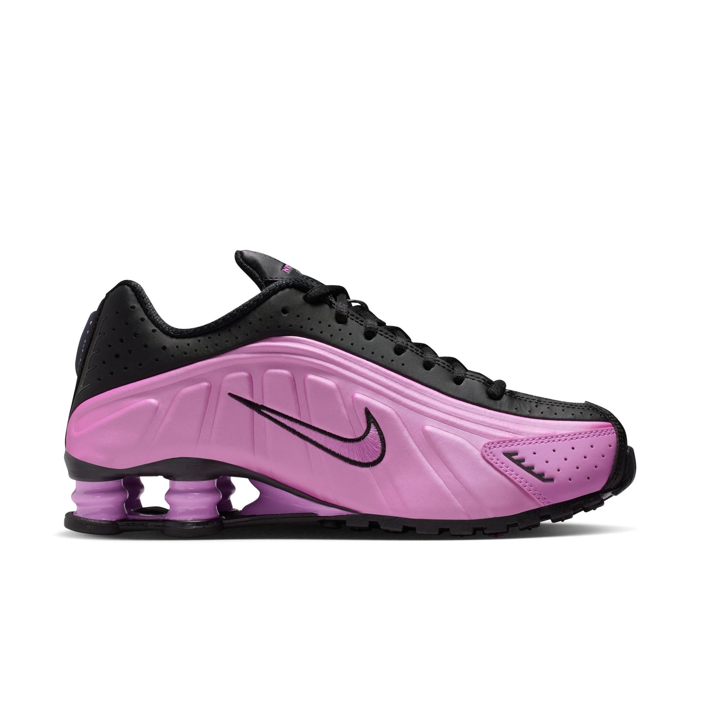 Nike Women's Shox R4 Color: BLACK/LT MAGENTA-BLACK Style: AR3565-014