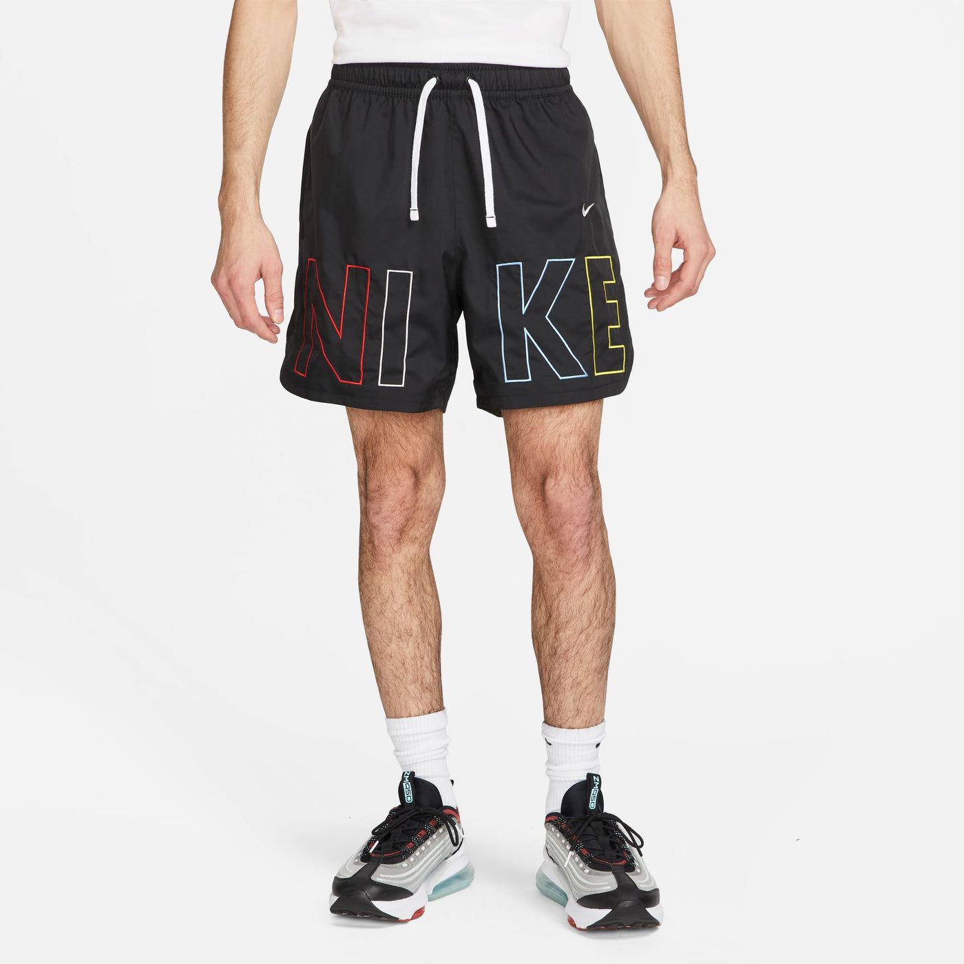 Nike Sportswear Men's Woven Flow Shorts Color: Black/multi Color Style: FJ1653-011
