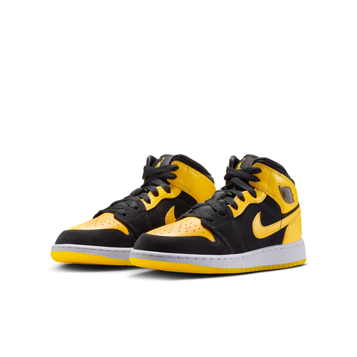 Air Jordan 1 Mid SE Big Kids' Shoes Color: Black/varsity Maize-white Style: HJ5940-071