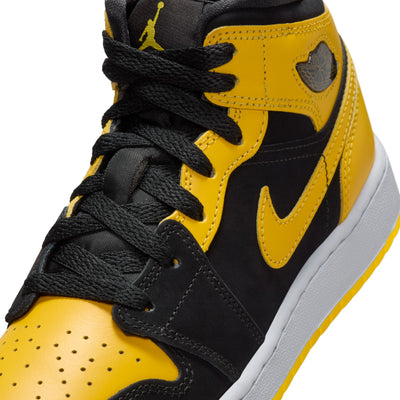Air Jordan 1 Mid SE Big Kids' Shoes Color: Black/varsity Maize-white Style: HJ5940-071