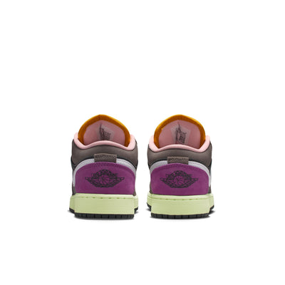 Air Jordan 1 Low SE Big Kids' Shoes Color: Oil Grey/white-cave Stone-arctic Punch HQ2021-005