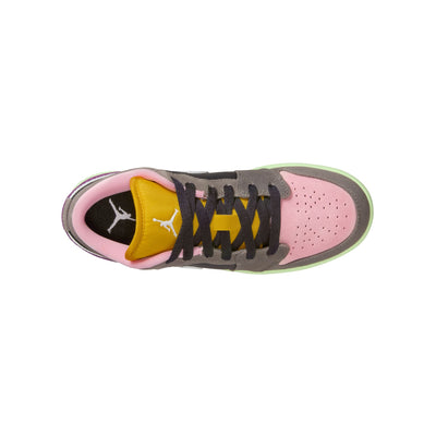 Air Jordan 1 Low SE Big Kids' Shoes Color: Oil Grey/white-cave Stone-arctic Punch HQ2021-005