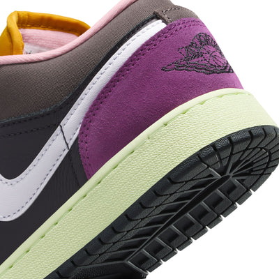 Air Jordan 1 Low SE Big Kids' Shoes Color: Oil Grey/white-cave Stone-arctic Punch HQ2021-005