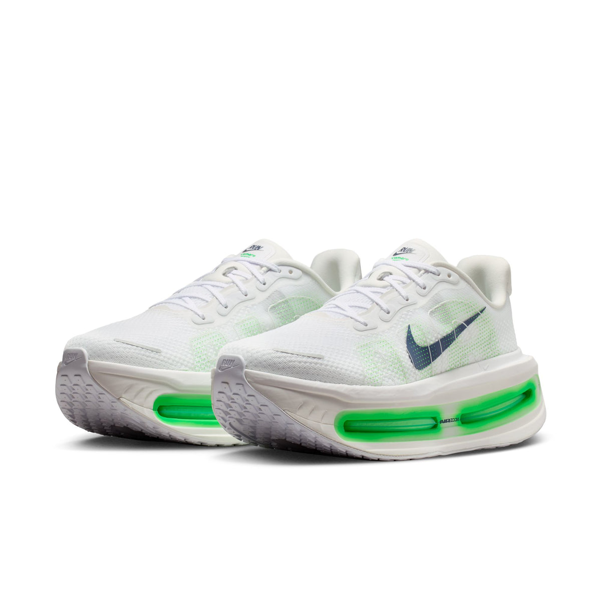 Nike Vomero Premium Mens Shoes, White/Midnight Navy/Green Spark, photo 2 of 11