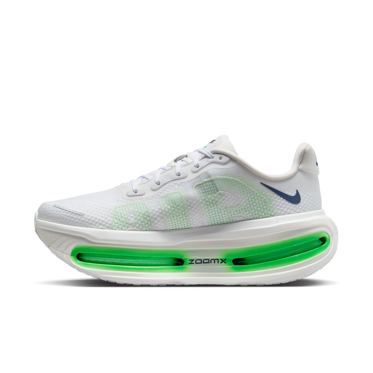 Nike Vomero Premium Mens Shoes, White/Midnight Navy/Green Spark, photo 4 of 11