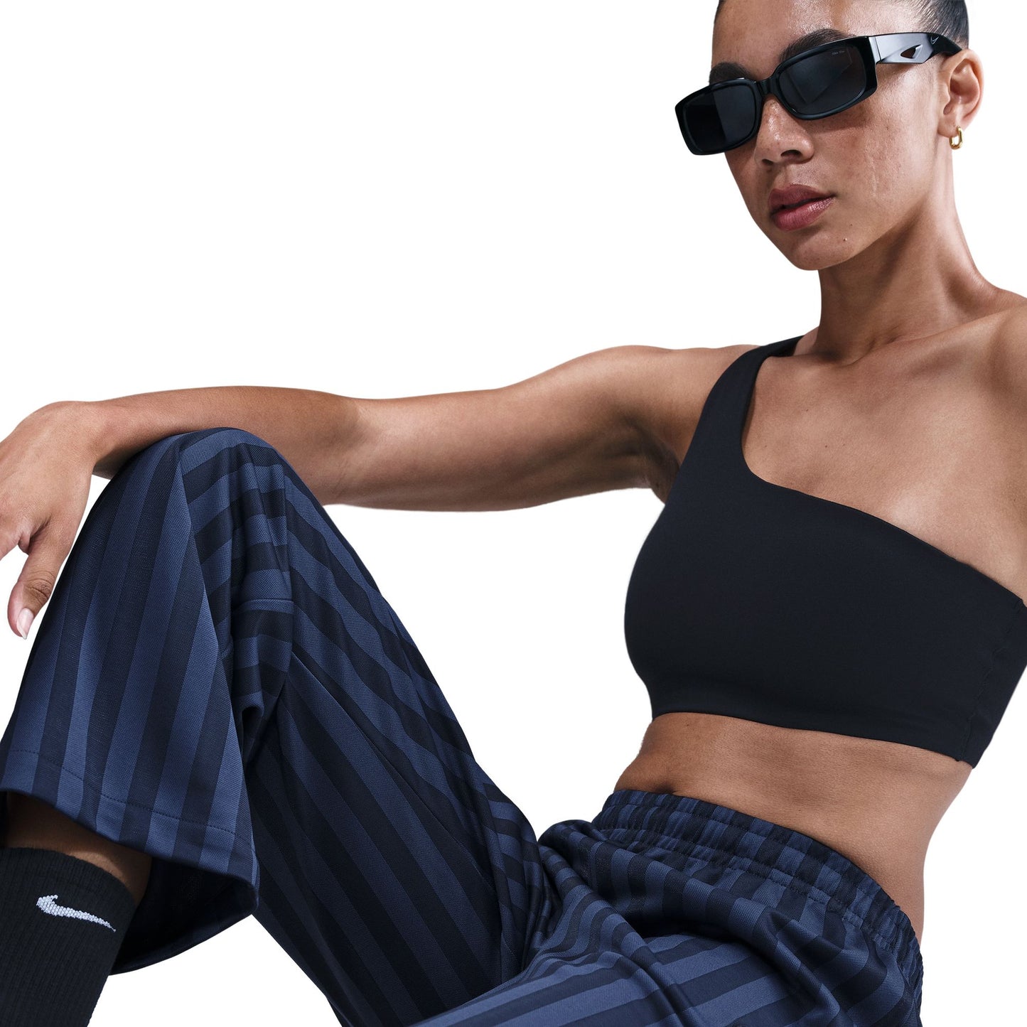 NIKE WOMENS MID LOOSE JACQUARD STRIPED TRACK PANTS HV5133-410