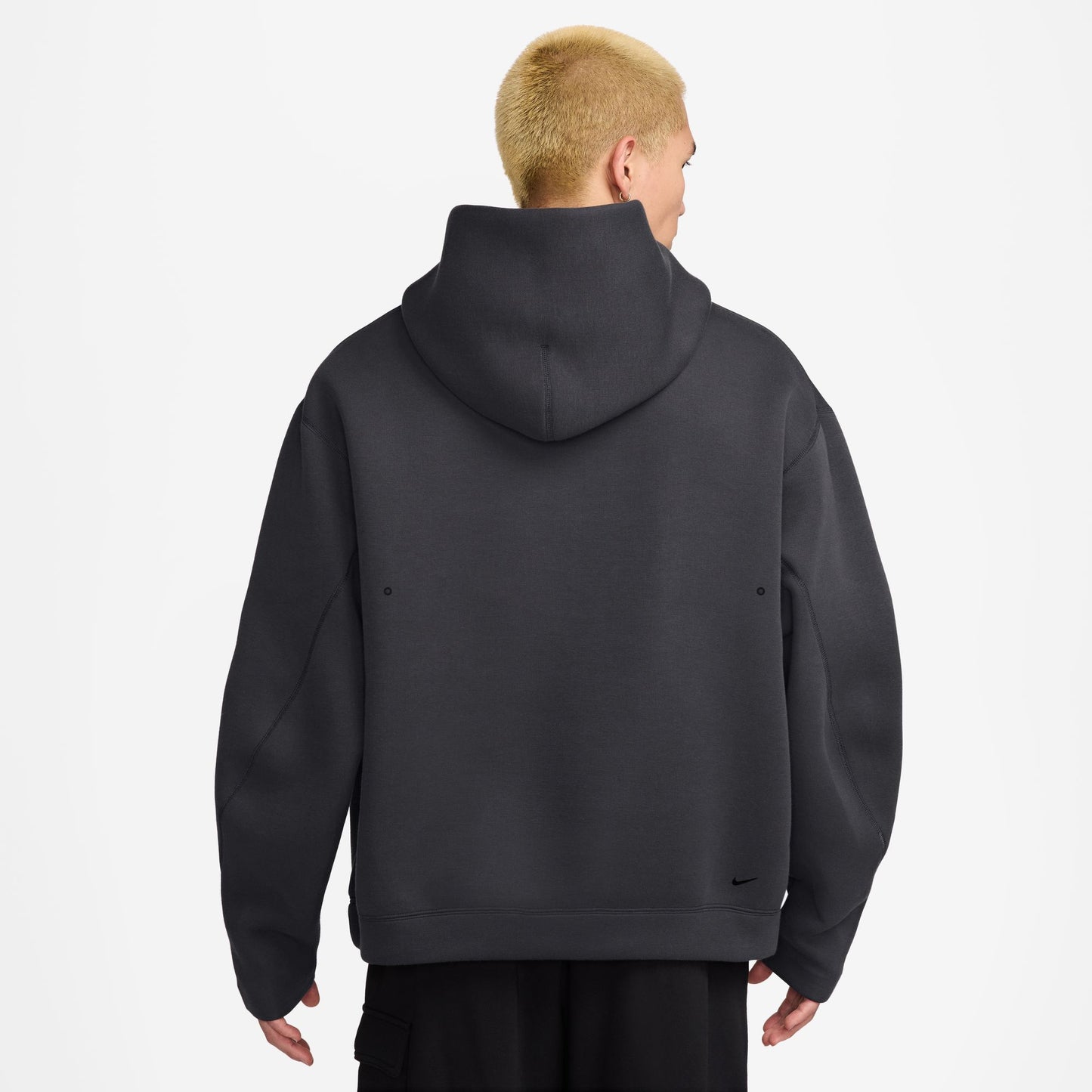 NIKE TECH MENS FLEECE OVERSIZED HOODIE ANTHRACITE/BLACK HV6535-060
