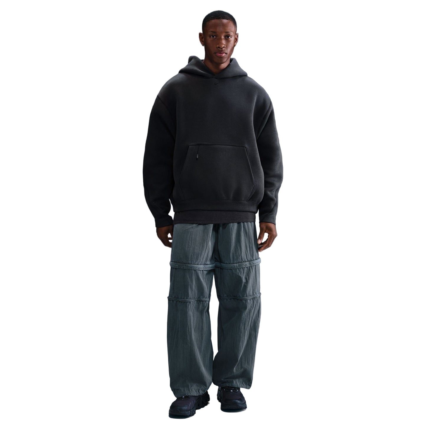 NIKE TECH MENS FLEECE OVERSIZED HOODIE ANTHRACITE/BLACK HV6535-060