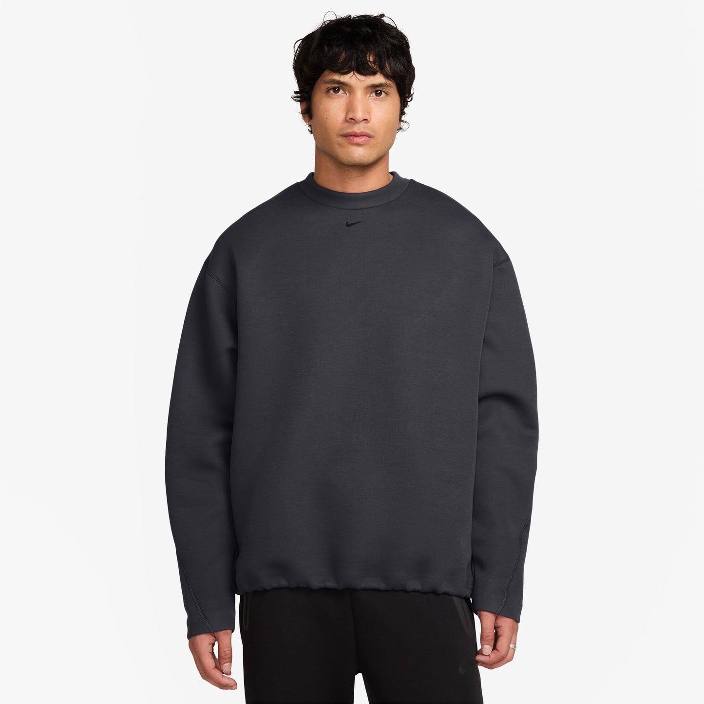 NIKE TECH FLEECE LOOSE FIT CREW ANTHRACITE HV6537-060