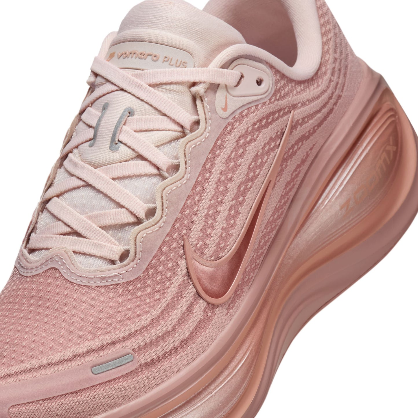 Nike Vomero Plus Women's Road Running Shoes Color: Particle Pink/mtlc Rose Gold-silt Red Style: HV8154-601
