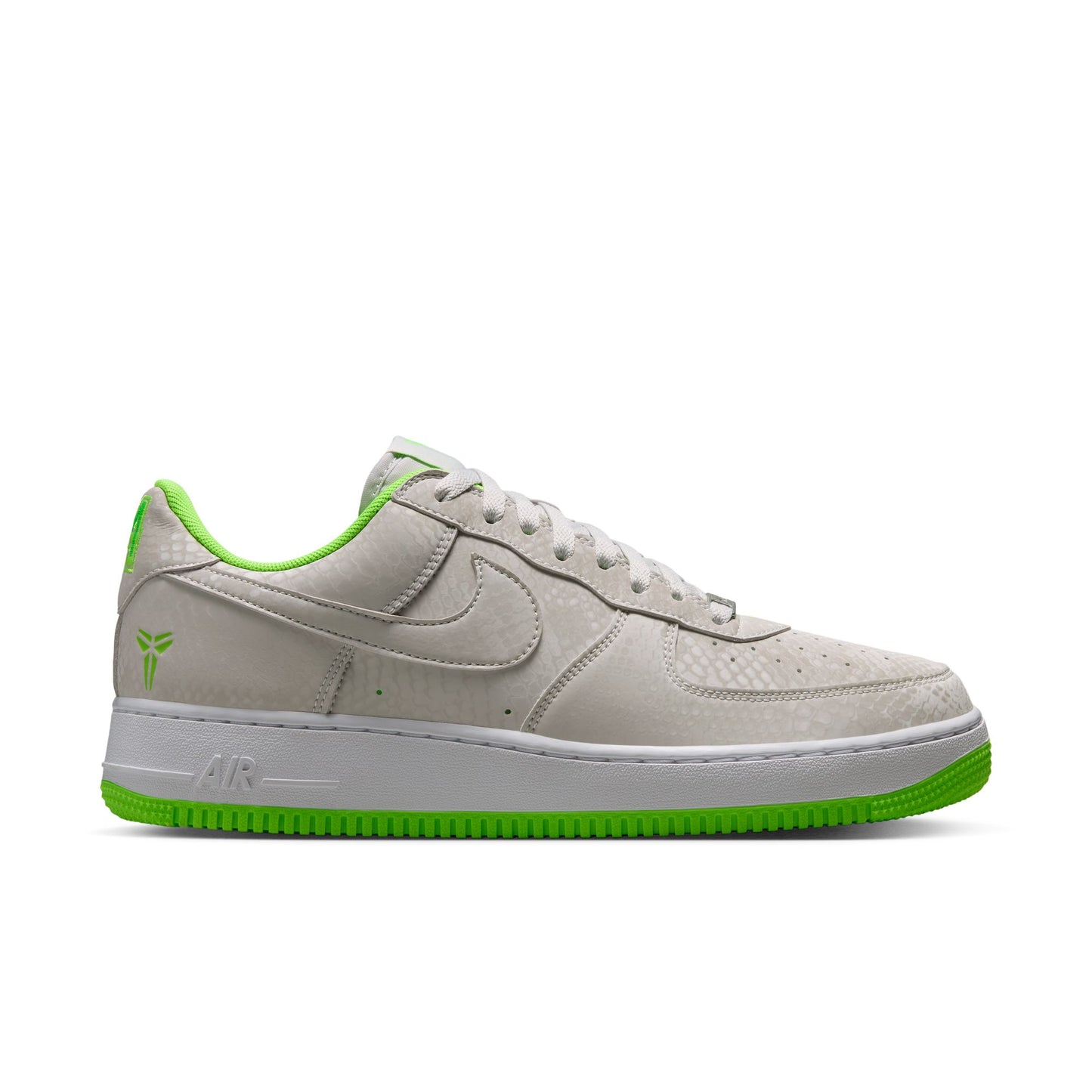Kobe Air Force 1 Low Mens Shoes Color: Vast Grey/Electric Green/White Style: IB0018-006
