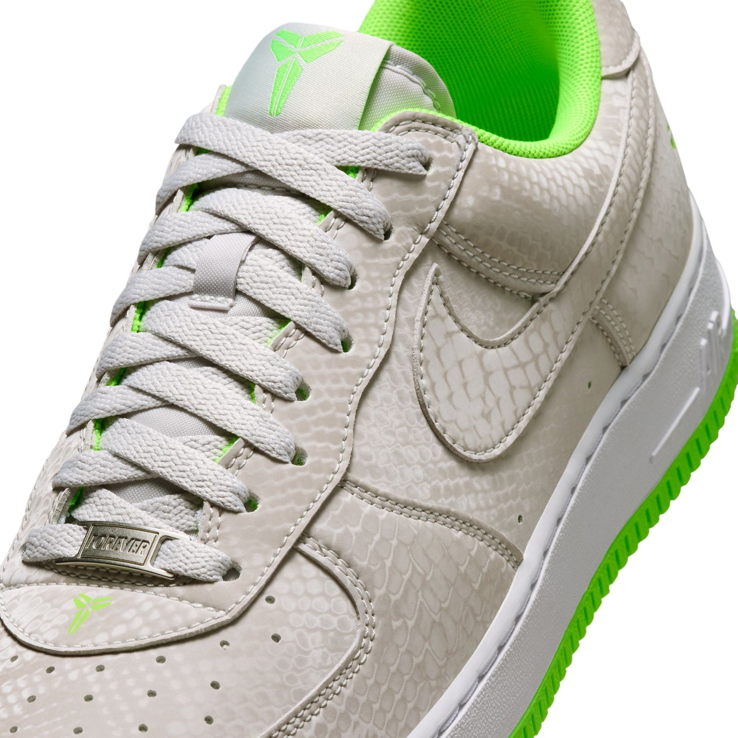 Kobe Air Force 1 Low Mens Shoes Color: Vast Grey/Electric Green/White Style: IB0018-006