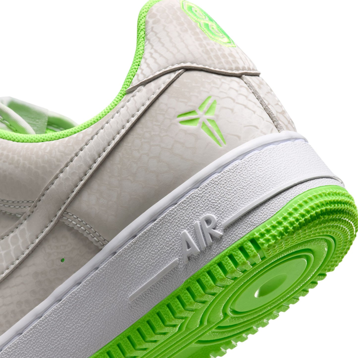 Kobe Air Force 1 Low Mens Shoes Color: Vast Grey/Electric Green/White Style: IB0018-006