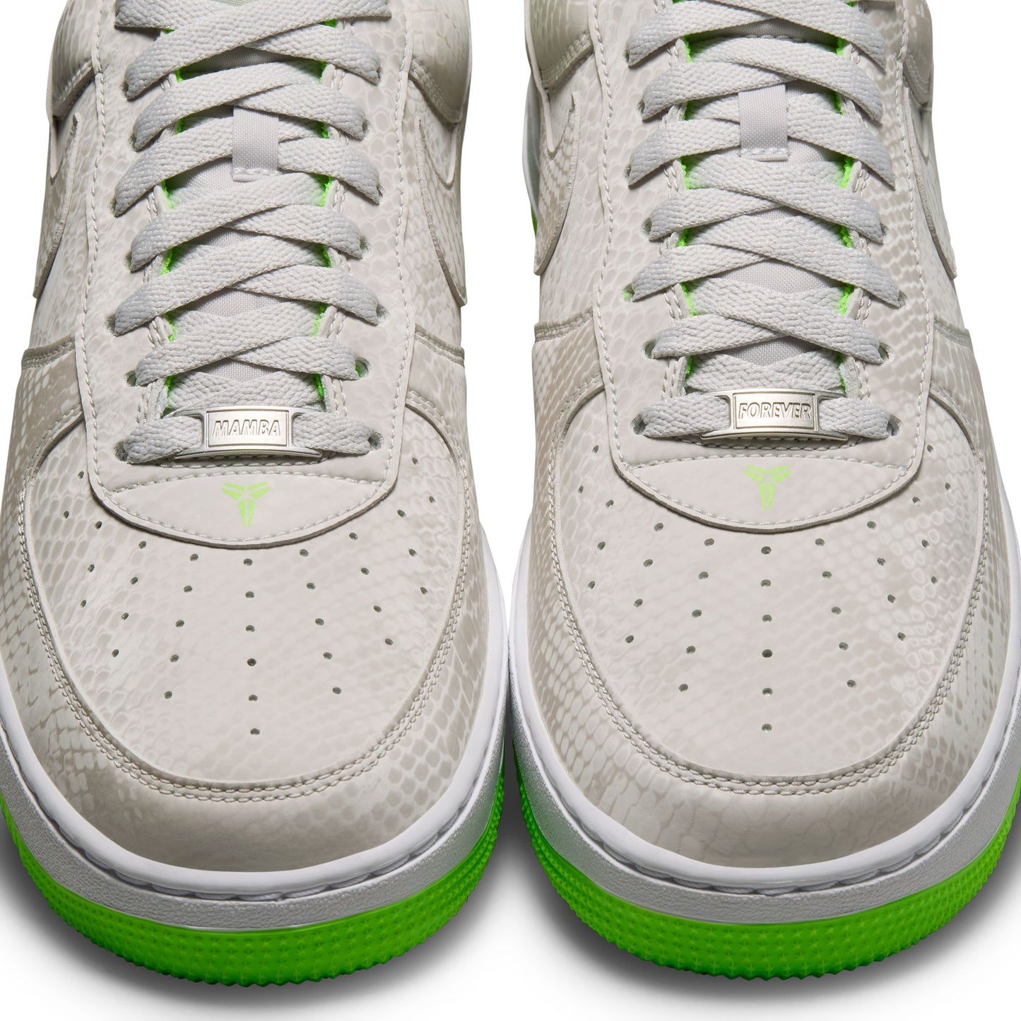 Kobe Air Force 1 Low Mens Shoes Color: Vast Grey/Electric Green/White Style: IB0018-006