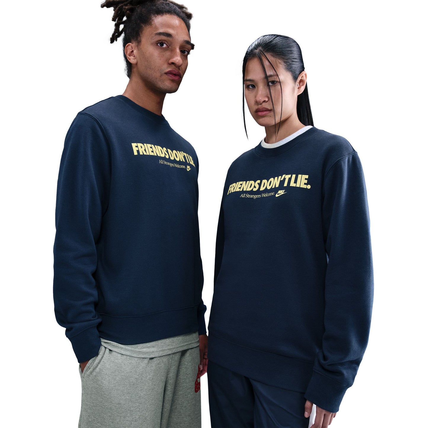 NIKE SPORTWEAR "FRIENDS DONT LIE" SWEATSHIRT NAVY  IB5662-410