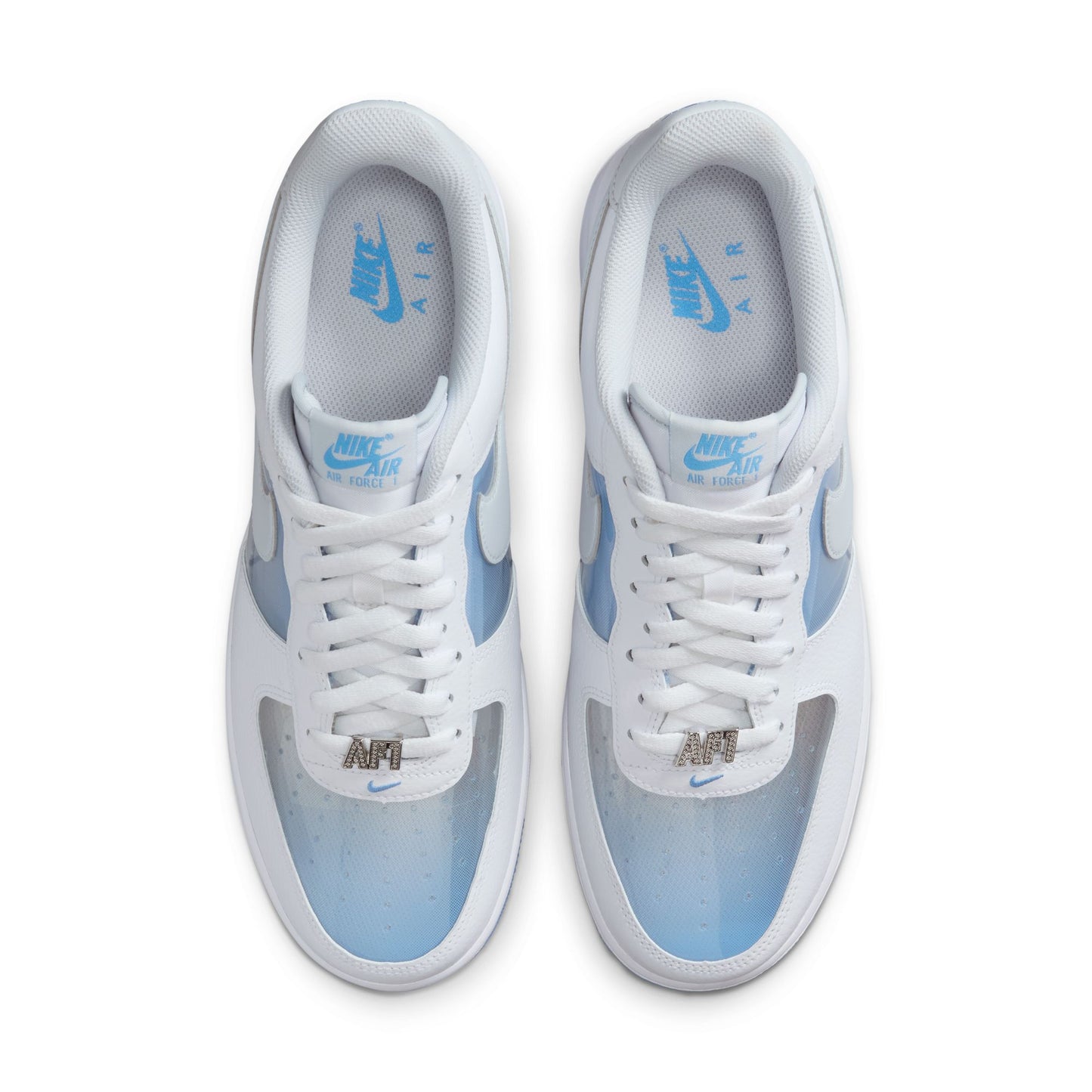 Nike Air Force 1 Retro Men's Shoes Color: White/pure Platinum-university Blue IB5724-100