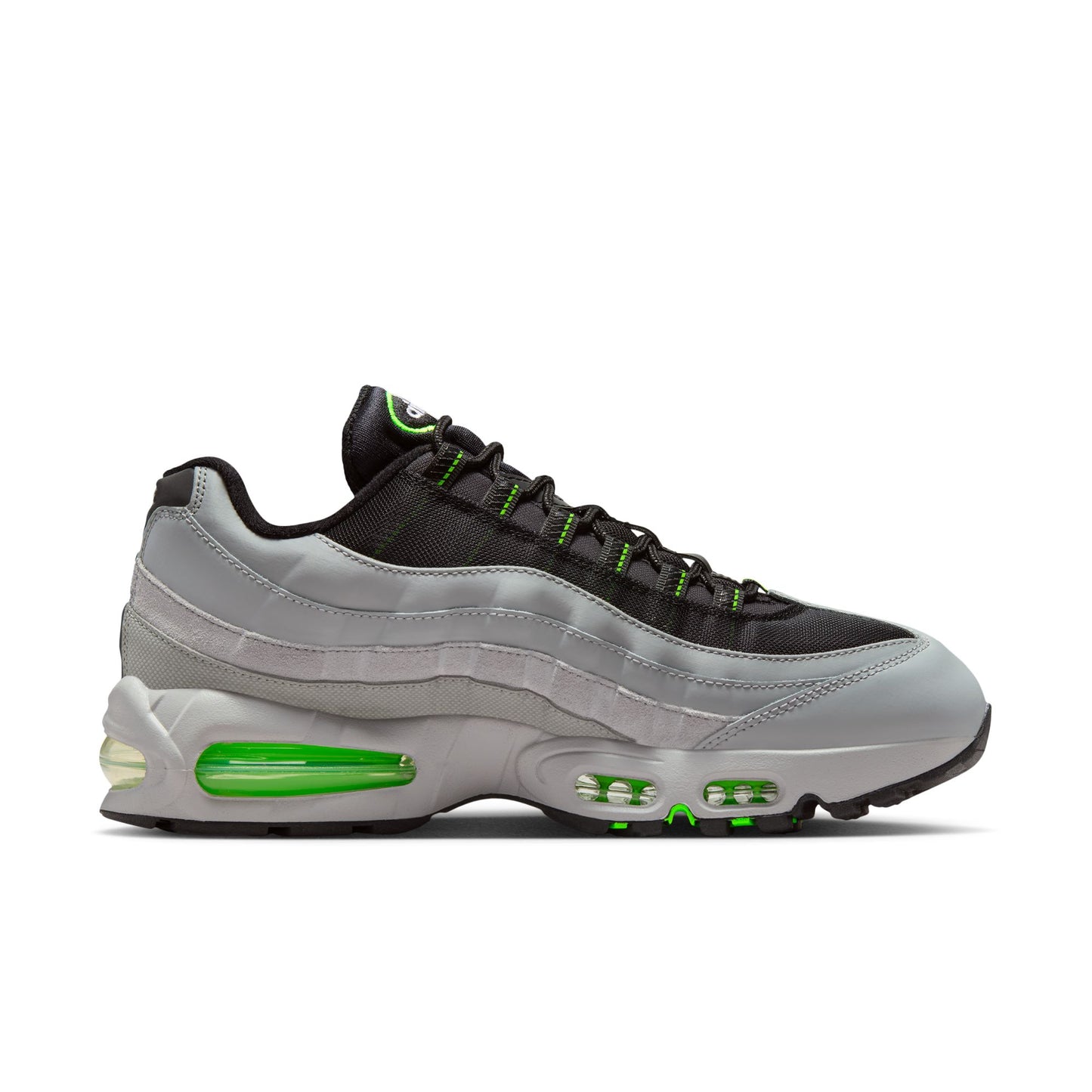 Nike Air Max 95 Big Bubble Men's Shoes Color: Lt Smoke Grey/black-green Strike-white IH1228-002